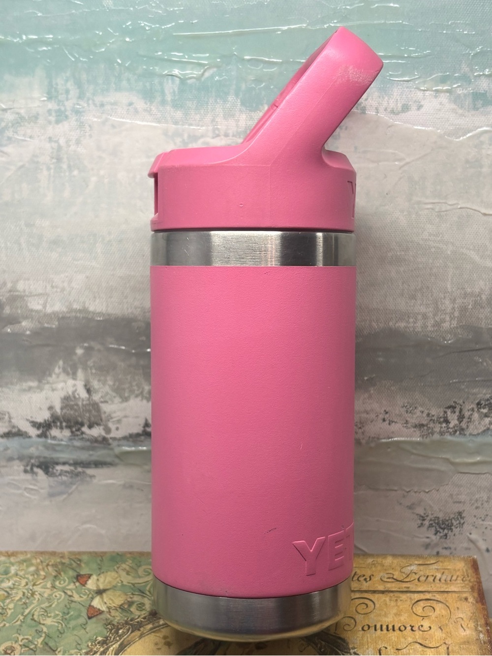 YETI Pink Rambler Jr. 12 oz Kids Water Bottle w/Flip Lid